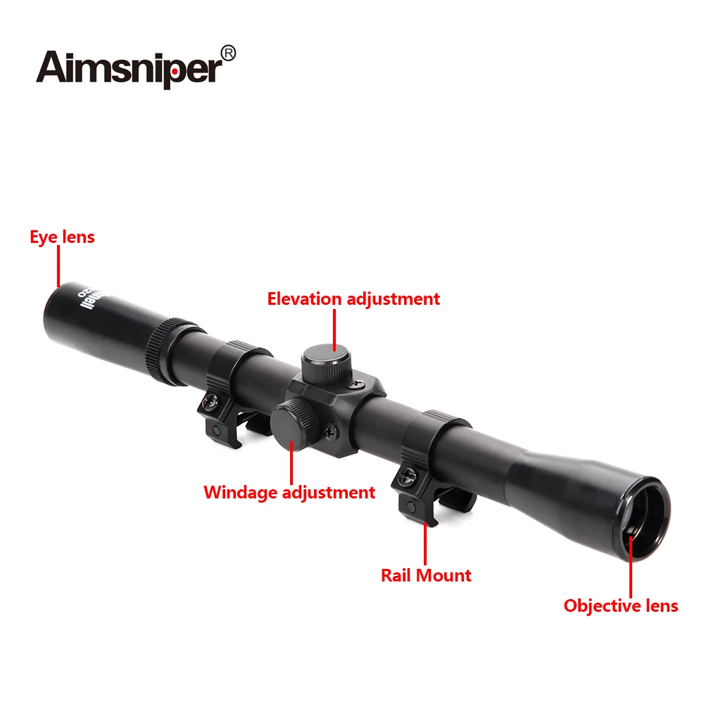 Оптический прицел Aimsniper 4x20 для винтовки 11 мм крепление страйкбола|Оптические