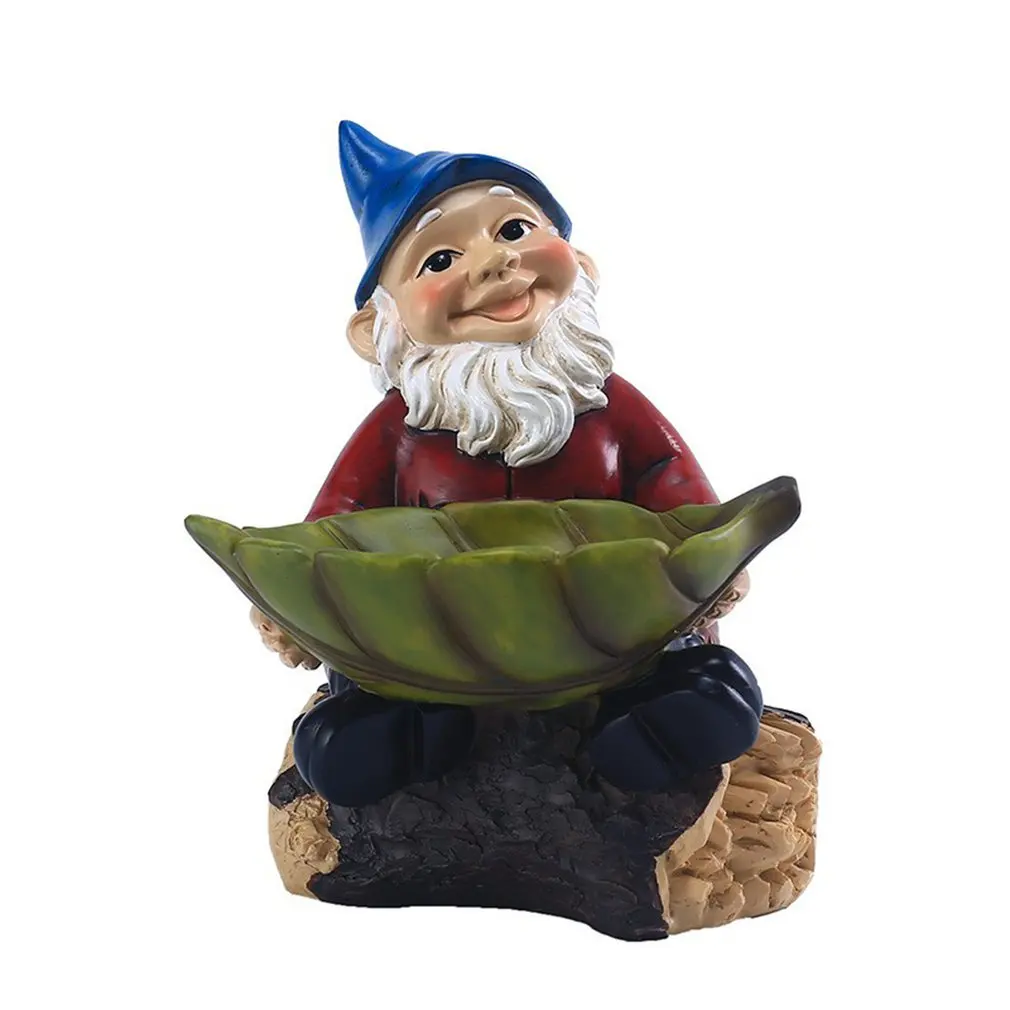 

Outdoor Garden Dwarf Bird Feeder Sculpture Yard Tree Hanging Decorative Gnome Resin Statue Handicraft Ornaments