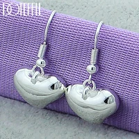 doteffil 925 sterling silver heart drop earrings for woman wedding engagement fashion charm jewelry