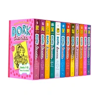 12 books english picture book dork diaries girls wimpy kid comic students daily reading for age 6 12 years gift box set