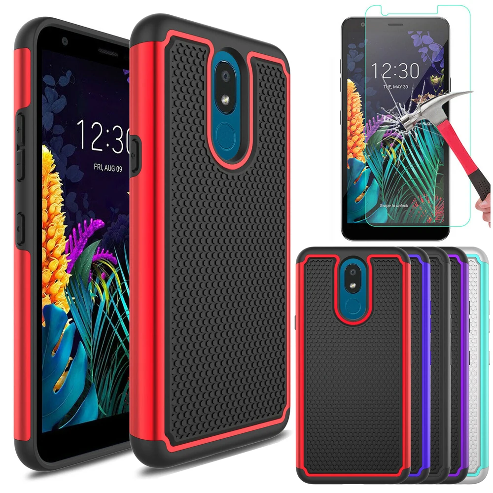 Противоударный телефон для LG K30 2019 Aristo 4/ 4 + Prime 2 Гибридный двухслойный чехол с