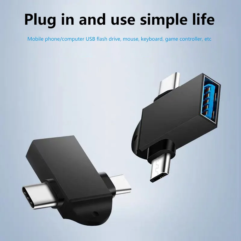 Адаптер 2 в 1 Type C Micro USB OTG для Android Huawei преобразователи передачи планшетов жестких