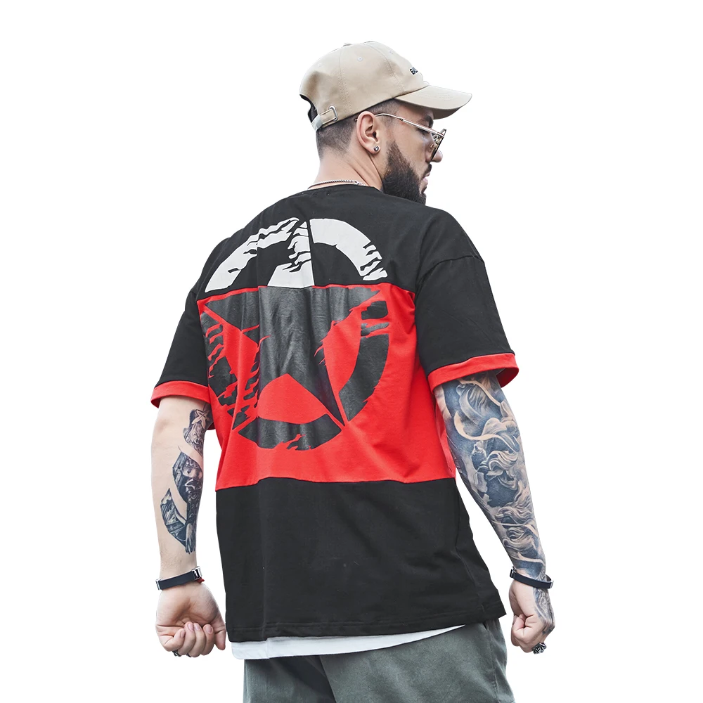 Мужская хлопковая футболка без рукавов в стиле хип хоп уличная Однотонная