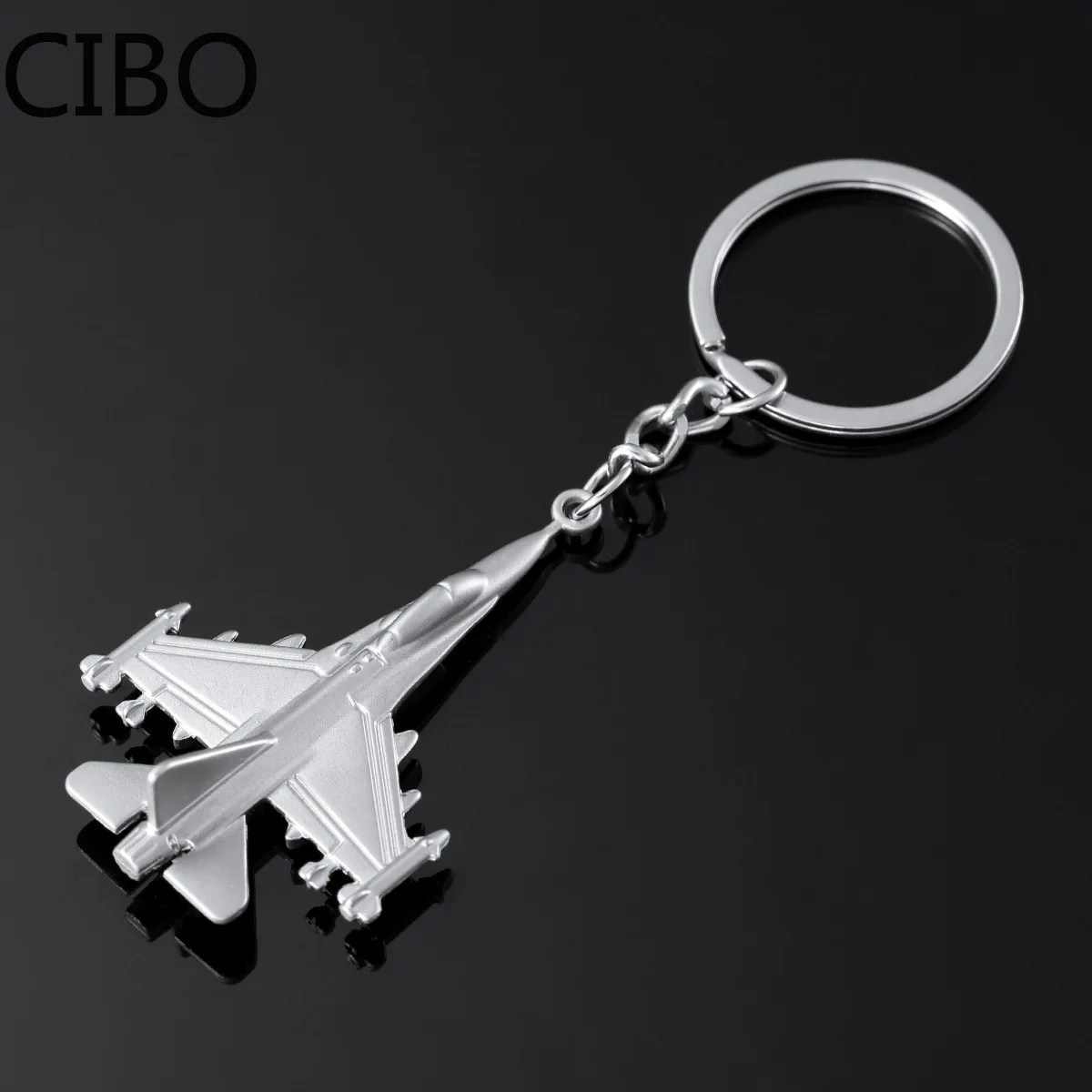 Брелок для ключей с самолетом посеребренный брелок подвеской в виде самолета из