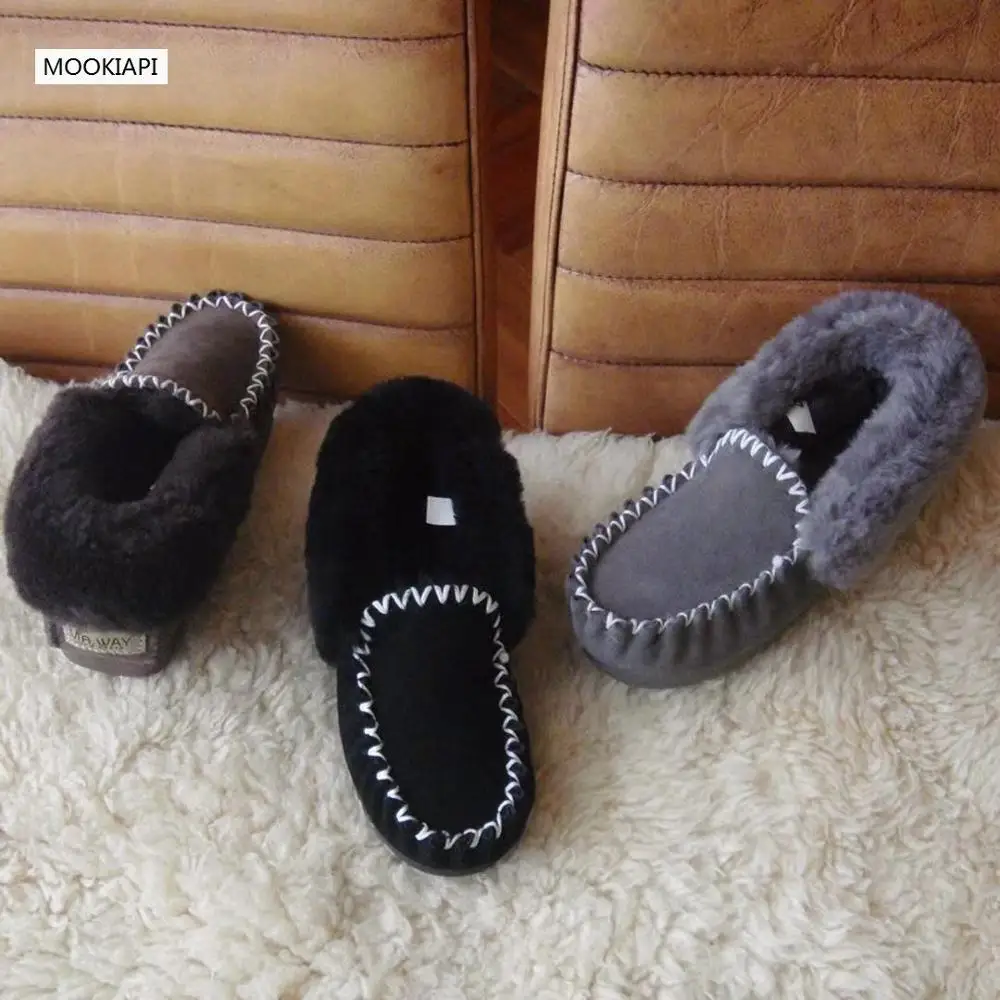 

In 2019, Europe's newest sheepskin and wool women's snow boots, pure wool women's short barrel shoes, free delivery, two colors