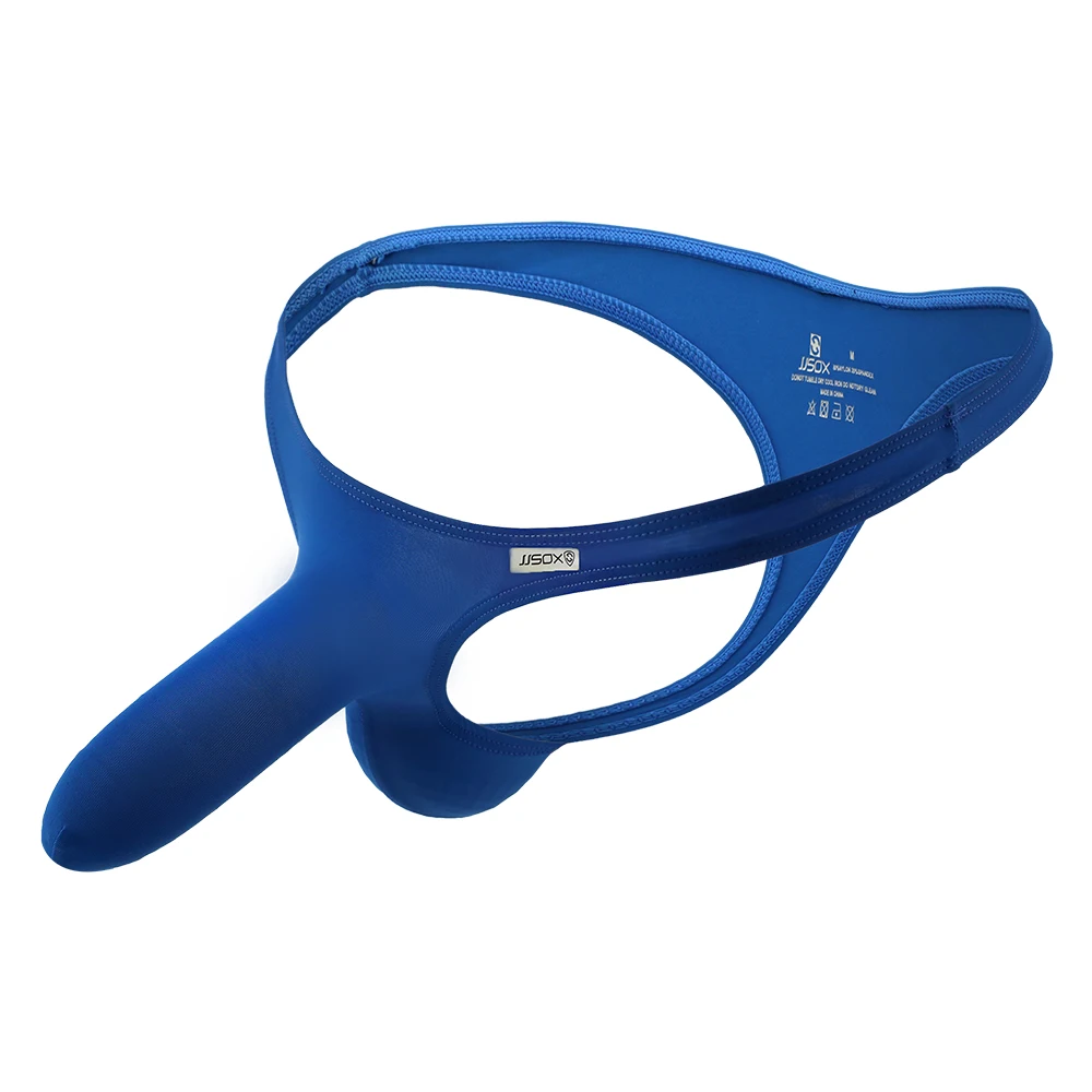 Мужские трусы стринги с карманом для пениса черные брифы низкой посадкой U