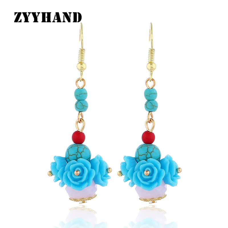 Классические бусины натуральный камень цветок Женские Ювелирные изделия