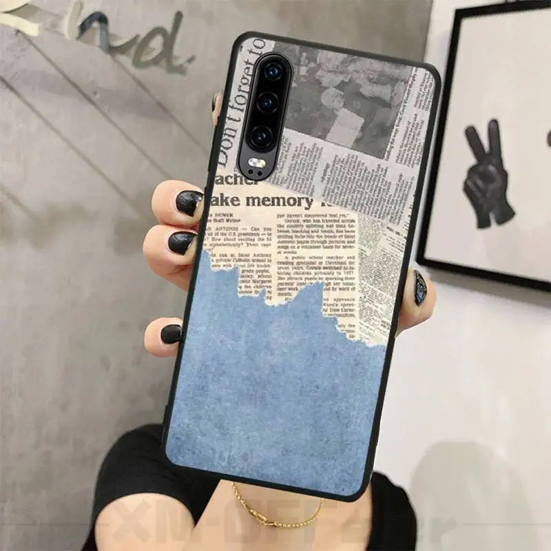 OFFeier креативная газета Роскошный Уникальный Дизайн чехол для телефона Huawei P8 lite 2017