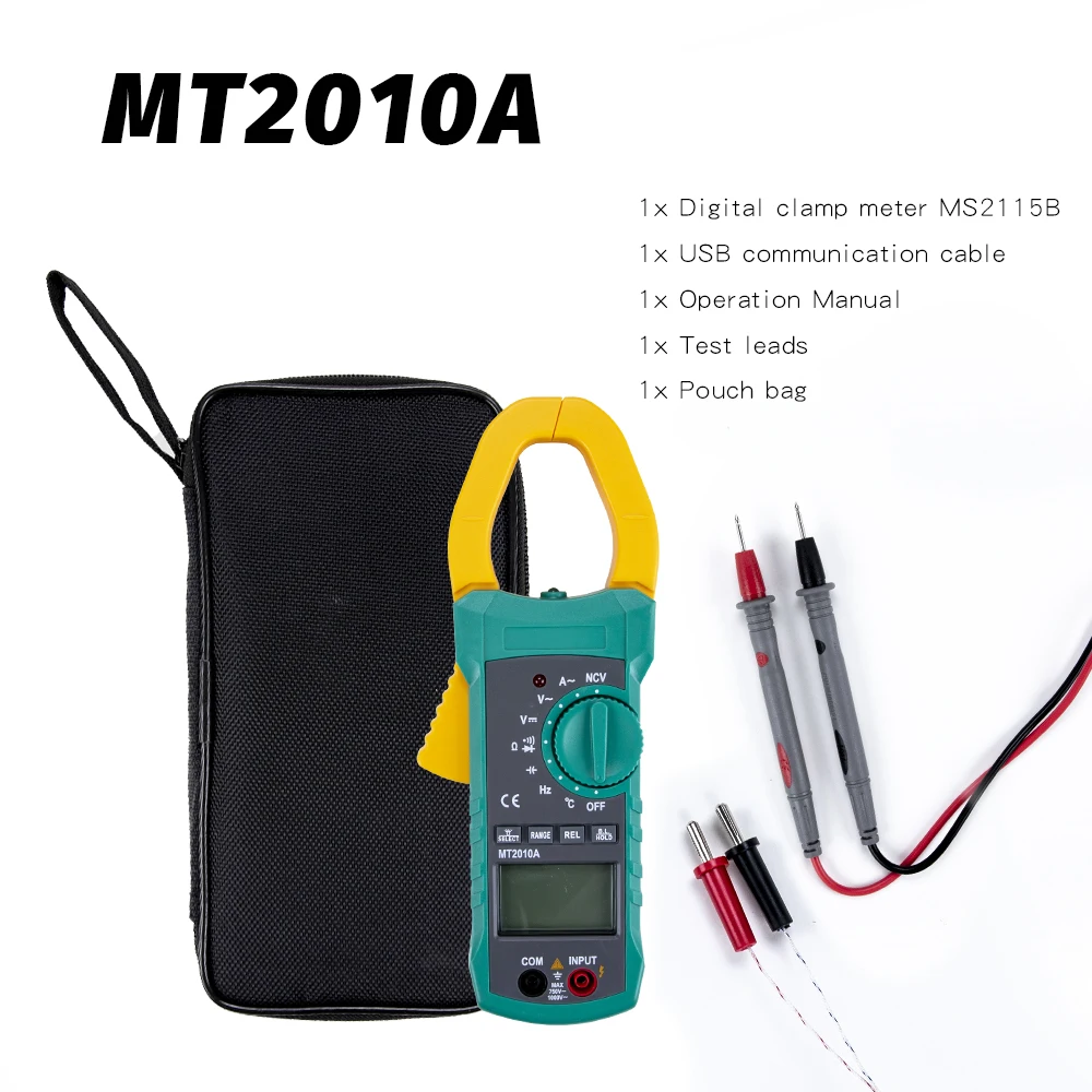 

MT2010A Digital Clamp Meter Auto Range DC AC 400A Current Multimeter Voltage Frequency Capacitance Ohm Diode Tester