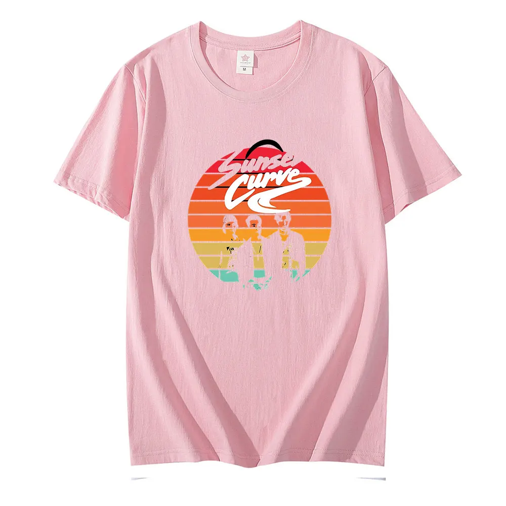 

Julie and The Phantoms Women's Funny T-shirt Sunset Curve Letter Print Loose Harajuku Gothic Street Style Casual Tshirt Graphics