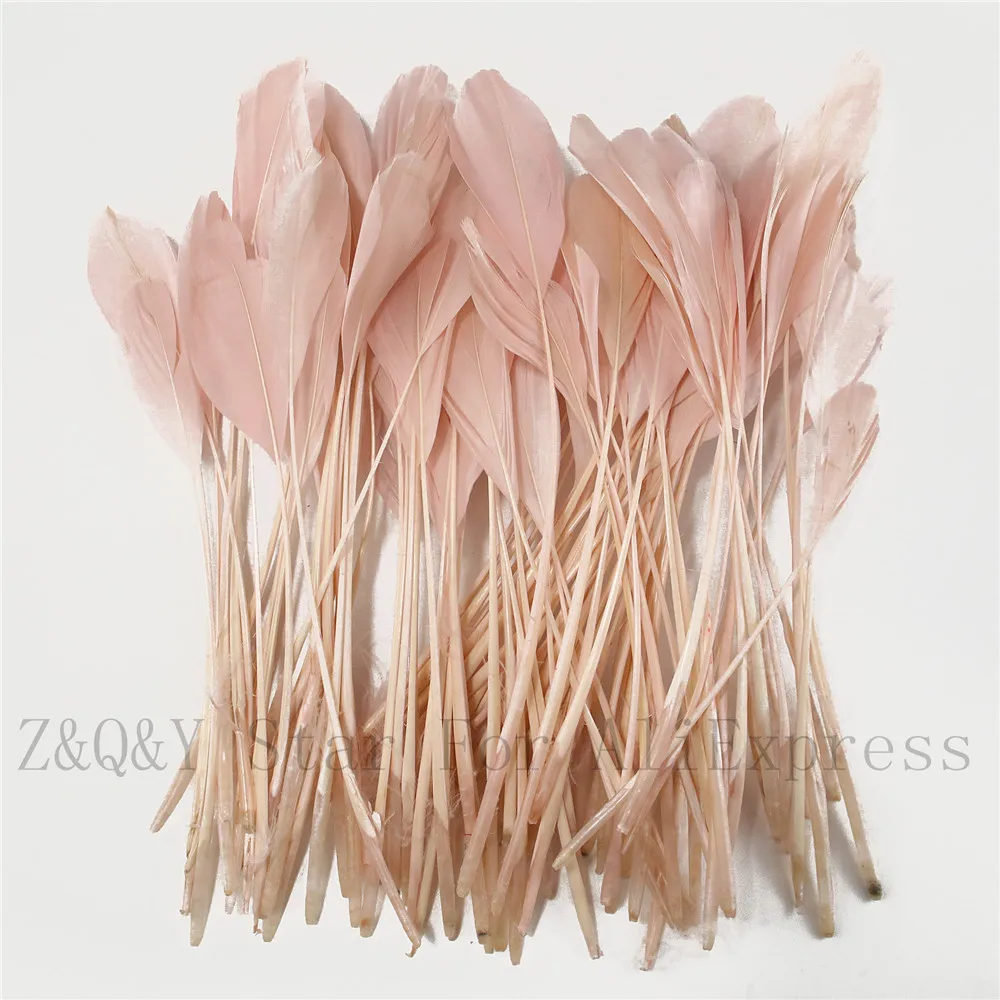 

Natural goose hard floating 15-20CM (6-8 inches) torn head feathers 10-300 meat dyed pink DIY craft jewelry feathers