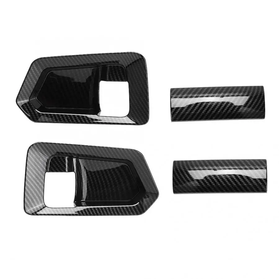 4 шт./компл. внутренняя дверная ручка отделка карбоновое волокно крышка