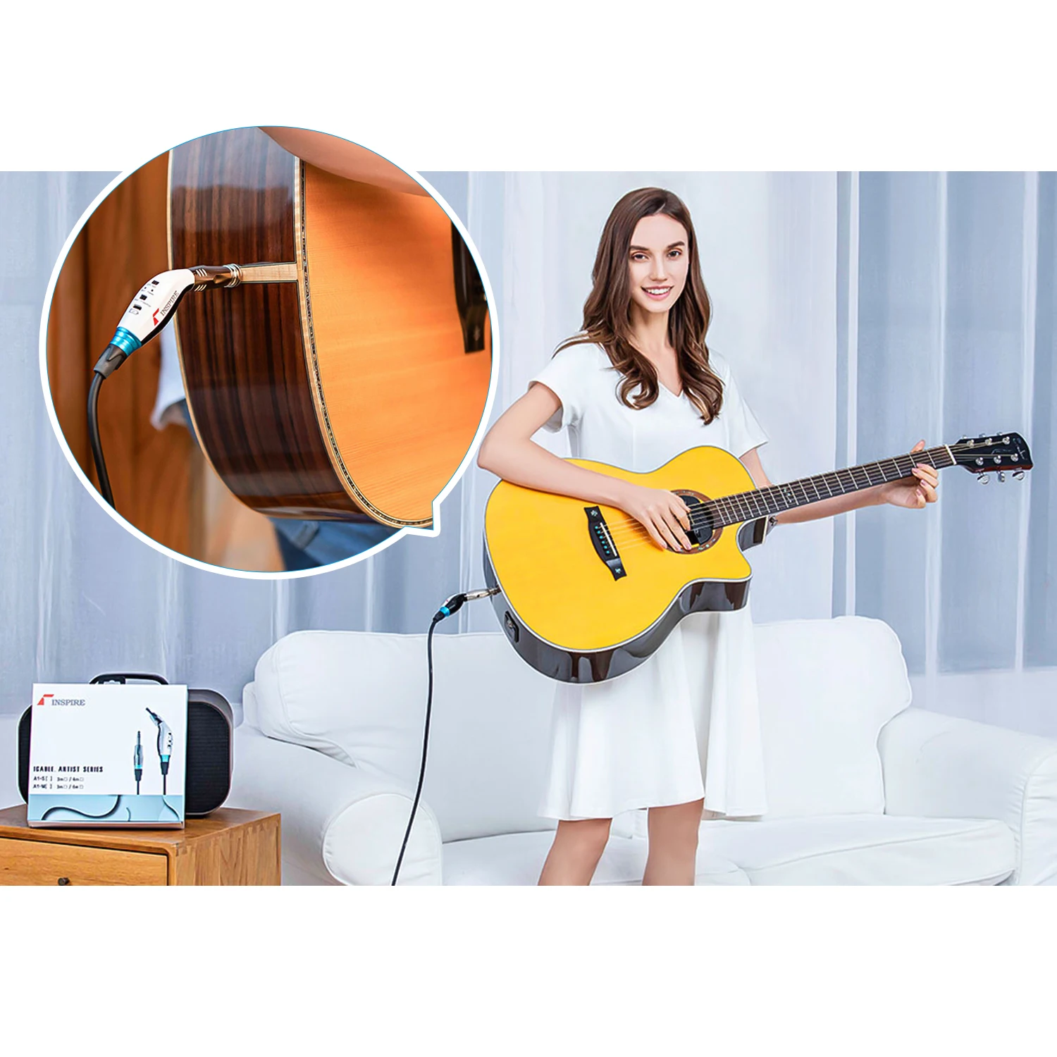 Кабель для гитары INSPIRE HiFi шнур музыкальных инструментов аудиокабель режимы