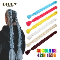 diuly jumbo braids synthetic hair high temperature fiber 40 colour 42in 165g extensions ombre braiding african braided hair