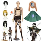 Костюм для косплея Леви экермана из аниме Атака Титанов, парик Армина арлерта, куртка, плащ, кожаный ремень, фартук, юбка, скаут, плащ Легион