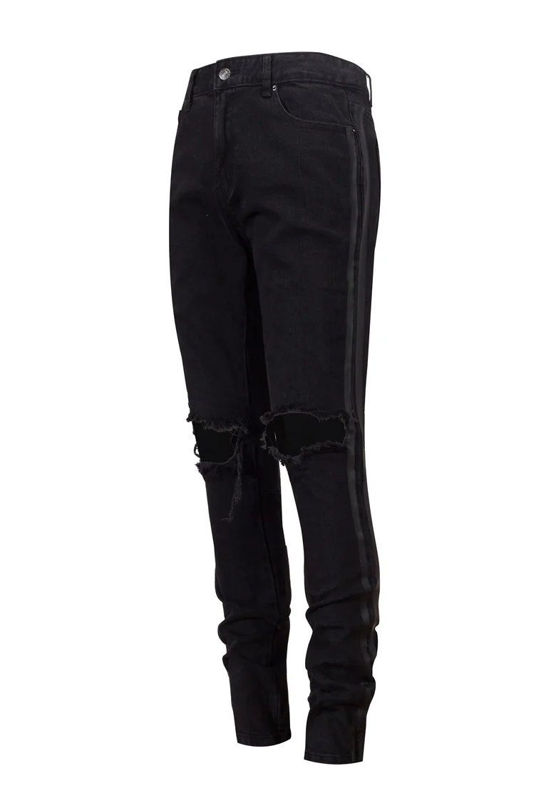 GUAPI GVAPI MMXV OBSIDIAN черные спортивные джинсы Брендовые мужские байкерские узкие