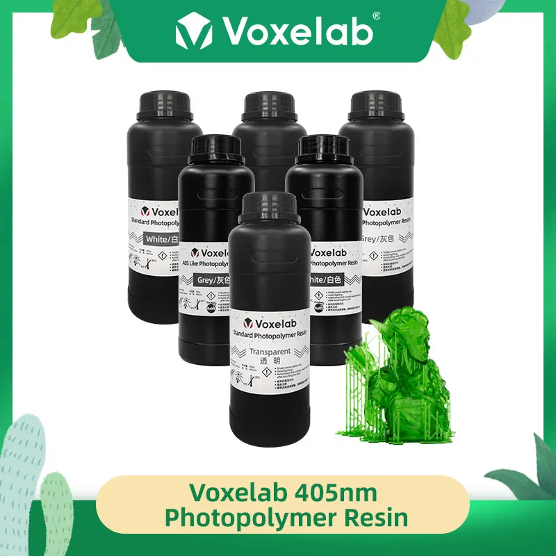 Фотополимерная Смола Voxelab 405 нм быстрая УФ смола для 3D принтера 500 г красочная