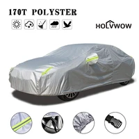 waterproof sun protection auti uv rain snow 170t polyester car body cover customized universal car cover