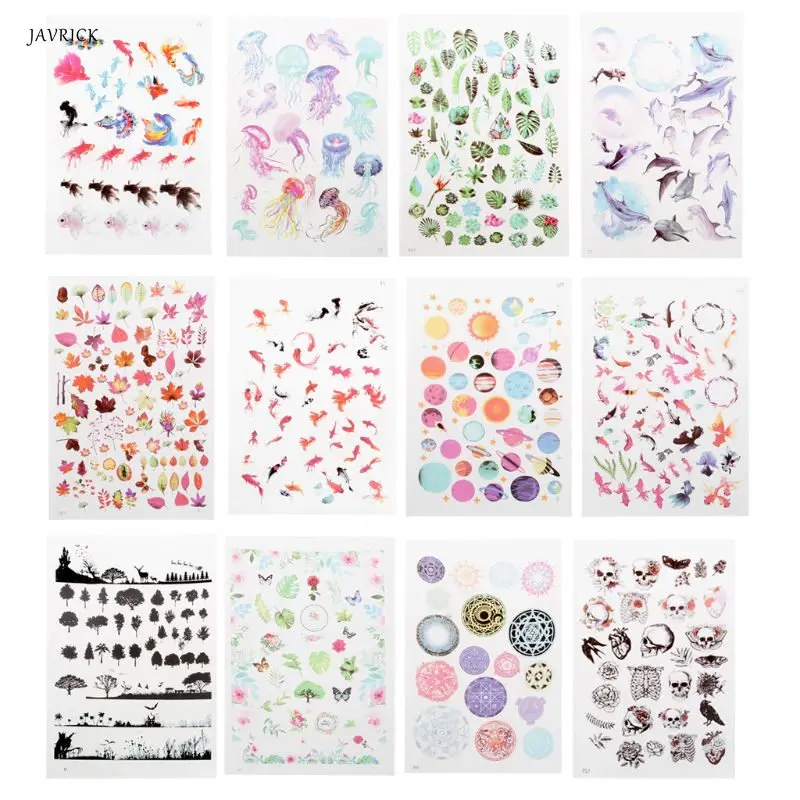 JAVRICK 12 листов золотые рыбки сделай сам эпоксидная смола наполнители для