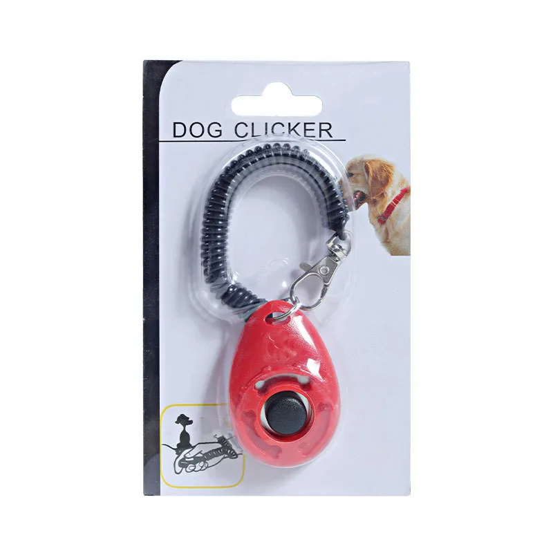 

Cute Shape Dog Whistle Pet Trainer Aid Guide Key Ring Dog Clicker Training Whistle Dogs Products Pets Supplies Two-in-one Design