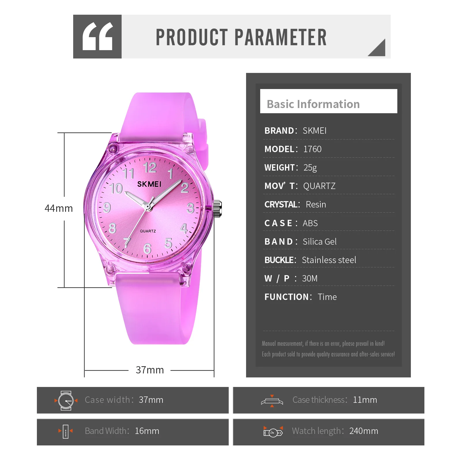 

SKMEI Top Brand Fashion Quartz Women Watch Simple Ladies Female Wrist Watches Waterproof Relogio Feminino 1760 5 Kinds Color