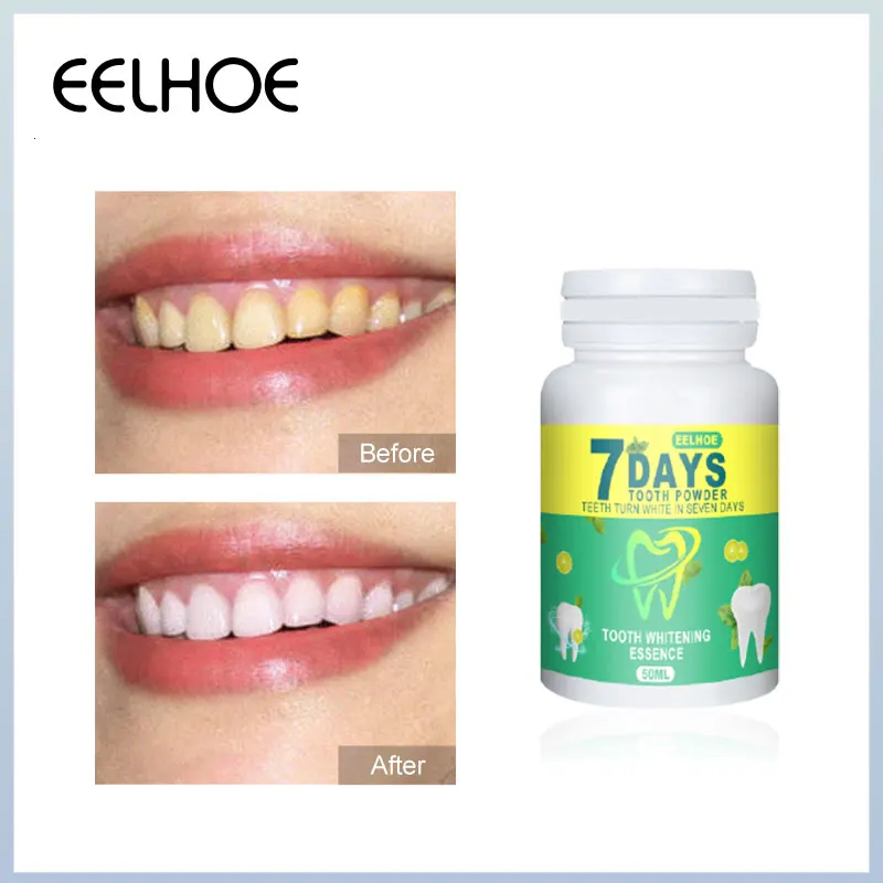 

EELHOE Teeth Whitening Essence Powder 50ml Clean Oral Hygiene Whiten Teeth Remove Plaque Stains Fresh Breath Oral Hygiene