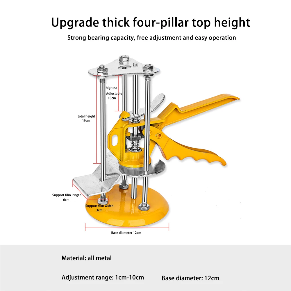 

Portable Tiles Locator Height Adjustable Locator Tile Manual Lifting Positioning Leveler Bricklayer Paving Wall Tiles Tool
