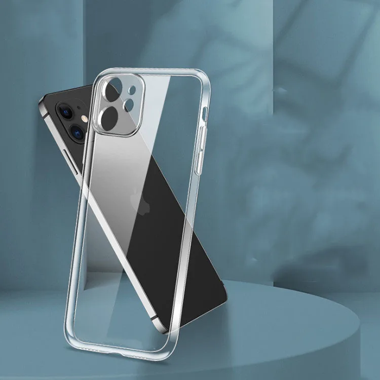 

Cube Transparent Mobile Phone Case for IPhone 11Pro 12 12Pro Promax All-inclusive Tpu Ultra-thin Straight Edge Protective Cover