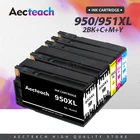 Чернильный картридж с чернилами, совместимый с HP 950 XL 951 XL 8100 XL Officejet Pro 8600 8610 8615 8620 8625 8630 251dw 276dw, 5PK