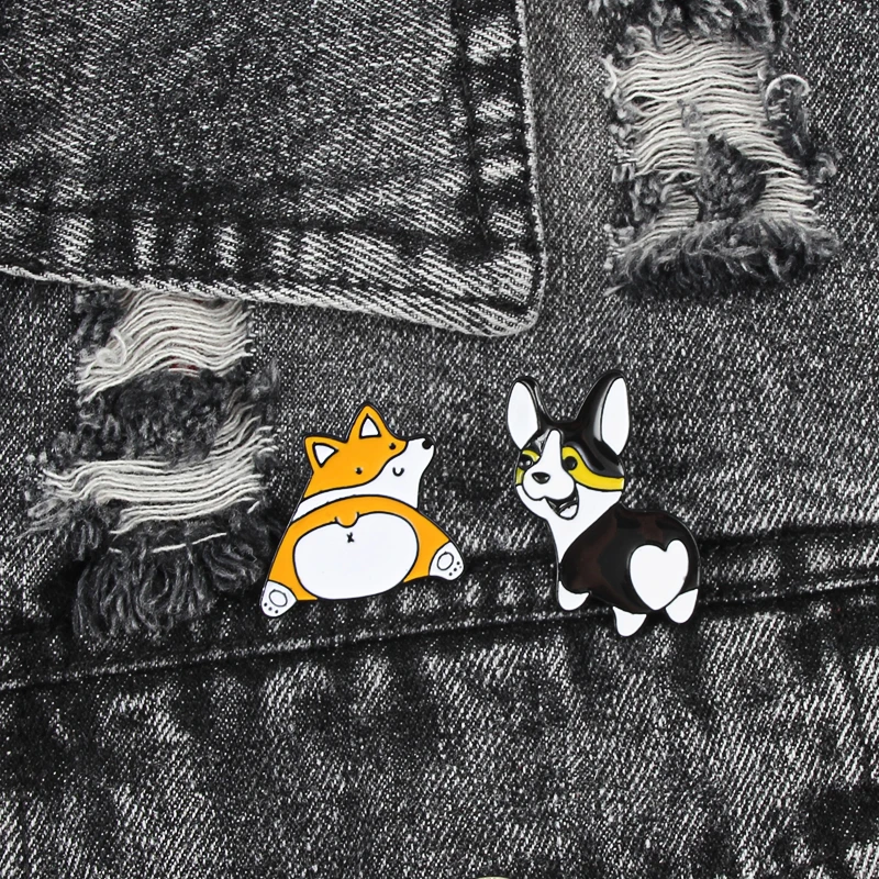 Эмалированная брошь высокого качества в виде забавного щенка креативная