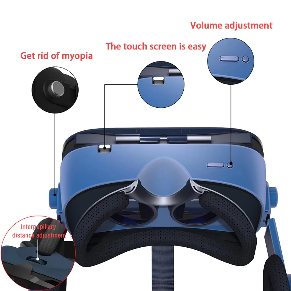 

3d-очки виртуальной реальности FiiT VR2F, гарнитура VR Google Cardboard, шлем для IOS, Android