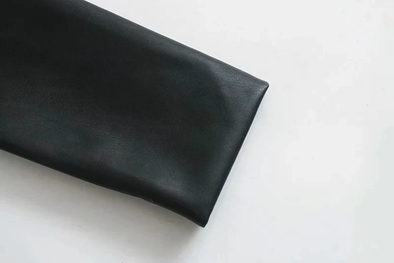 Женский двубортный Блейзер Za черный блейзер из искусственной кожи Осенний с