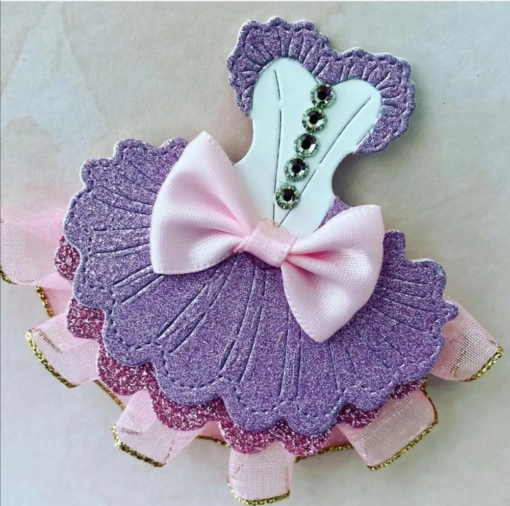 Alinacutle металлическое высекальное балетное танцевальное платье для скрапбукинга