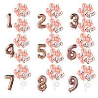 12pcs rose gold 40inch number balloon kids boy girl baby shower party balloons kids 1 2 3 4 5 6 7 8 9 years birthday party decor