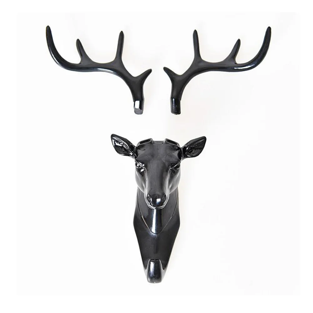 Крючок для стоек с изображением головы оленя самоклеящаяся вешалка пальто и