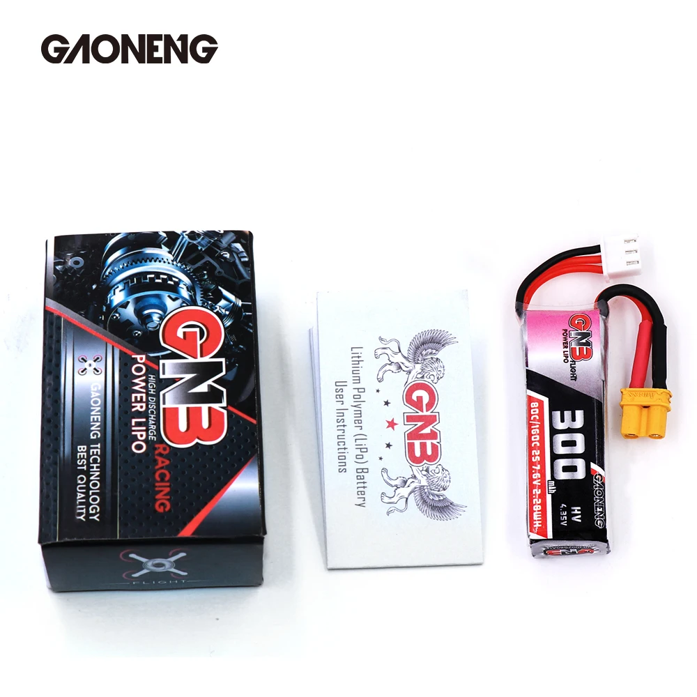 gaoneng gnb 300mah 38 v 76 v 30c 80c1s 2s hv 435 v xt30 lipo аккумулятор для