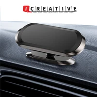 icreative 360 degrees flexible rotating magnetic car phone holder stand multi angle to adjust the comfortable view safe driving