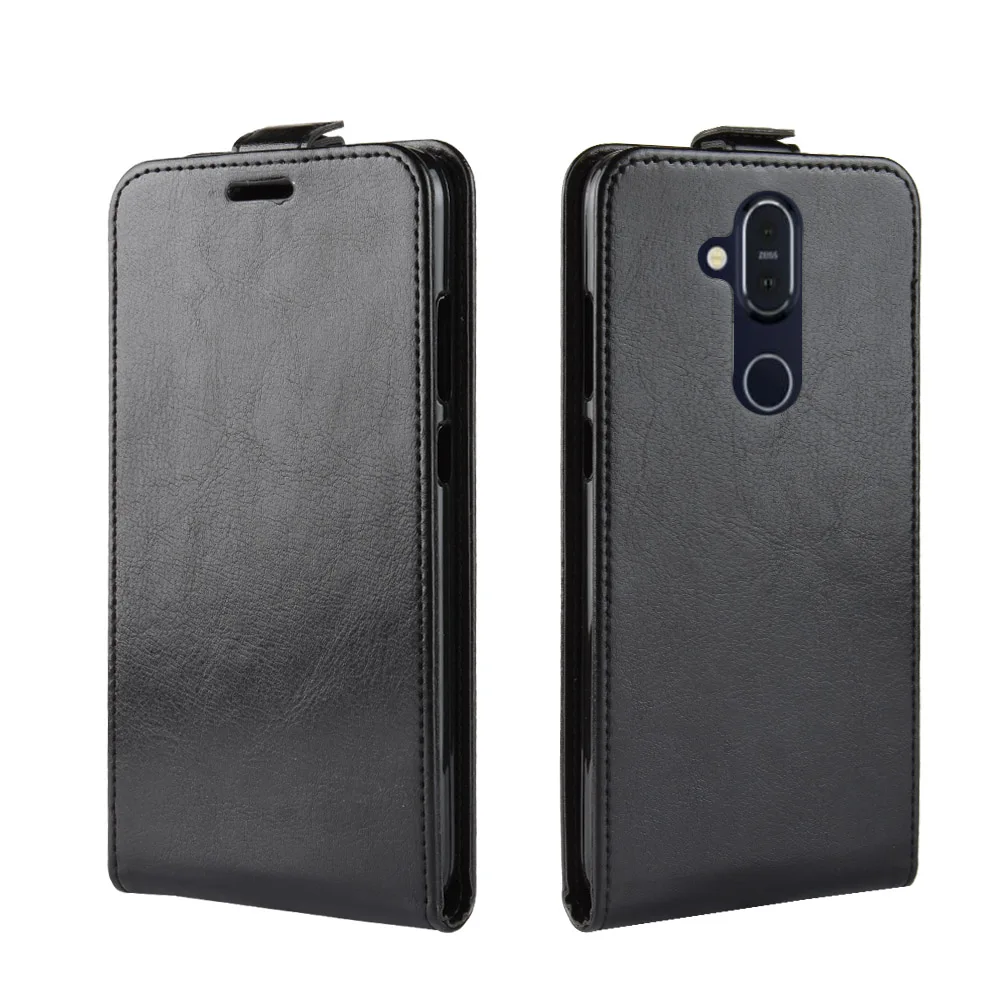

For Nokia X7 / 7.1 Plus Case Cover Luxury PU Leather Phone Cases Soft TPU Back Cover For Nokia 7.1 Plus Vertical Flip