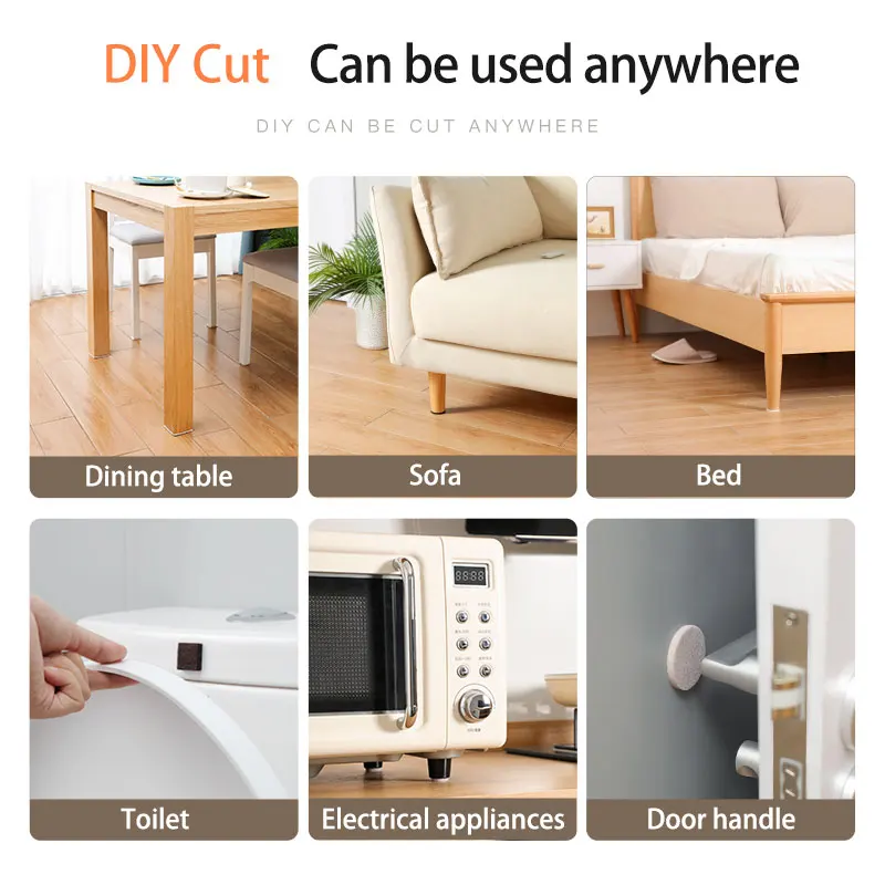 

160 PCS Self Adhesive Furniture Leg Feet Anti Slip Pads Cabinet Anti-Vibration Bumper Damper For Chair Table Protector Hardware