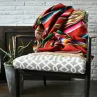 Многоцветное мексиканское одеяло, богемный плед для дивана, кровати, пляжа, пикника, коврик для йоги, цветное покрывало, скатерть