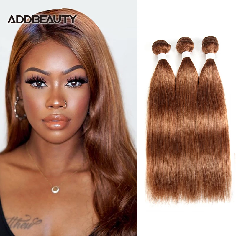 Ed Brazilian Straight Human Hair Weaves Bundles 3/4pcs Remy Human Hair Extensions Hair Weft #613/#33/#30/#27/#99j/#burg