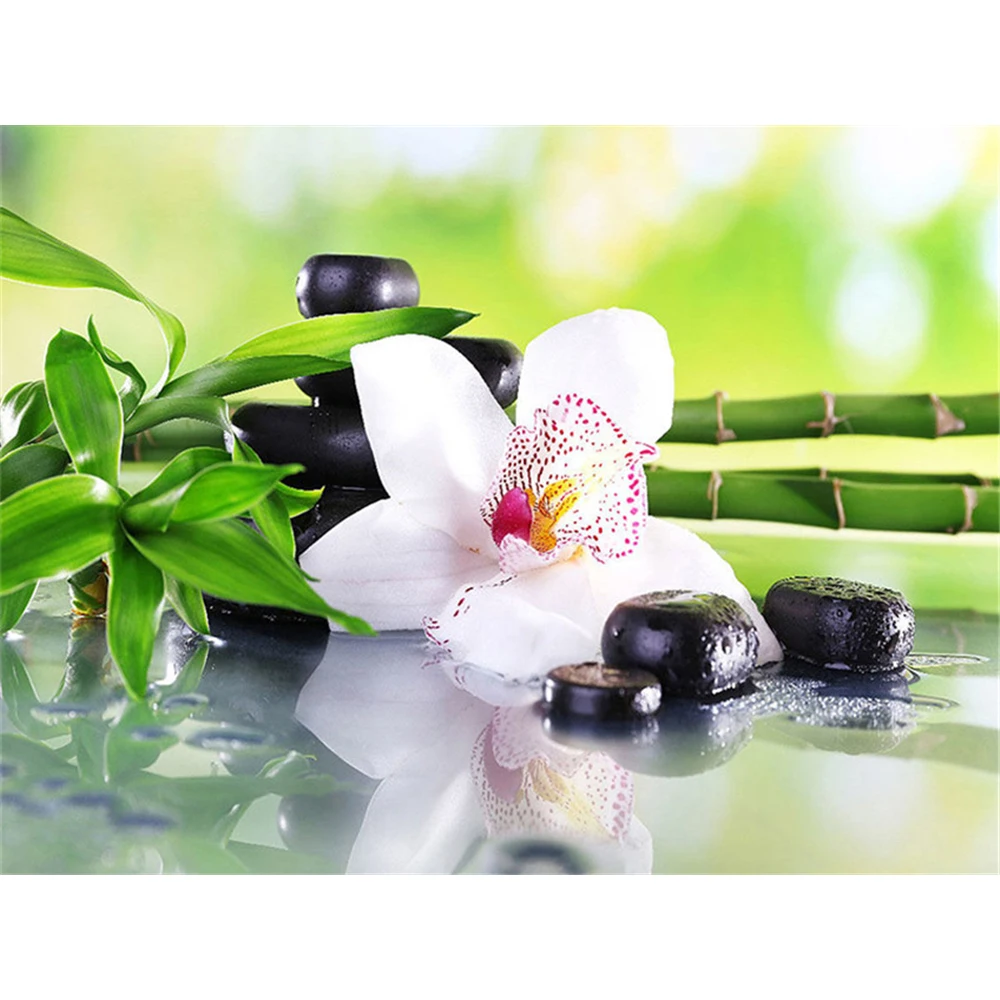 

Цветок орхидеи, вышивка крестиком 11CT, наборы для рукоделия, набор для рукоделия, холст с принтом, хлопчатобумажная нить, украшение для дома, ...