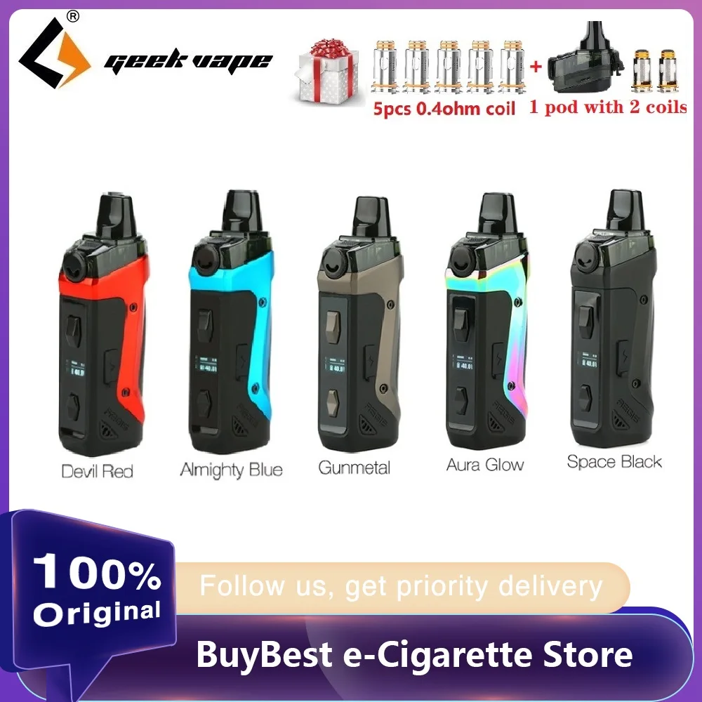 Бесплатный подарок катушки и Pod Geekvape Aegis Boost Vape комплект с аккумулятором 1500 мАч