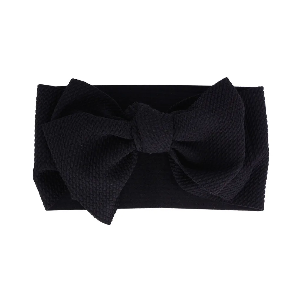 Модная Детская повязка на голову #35 эластичная с бантом аксессуары диадема для