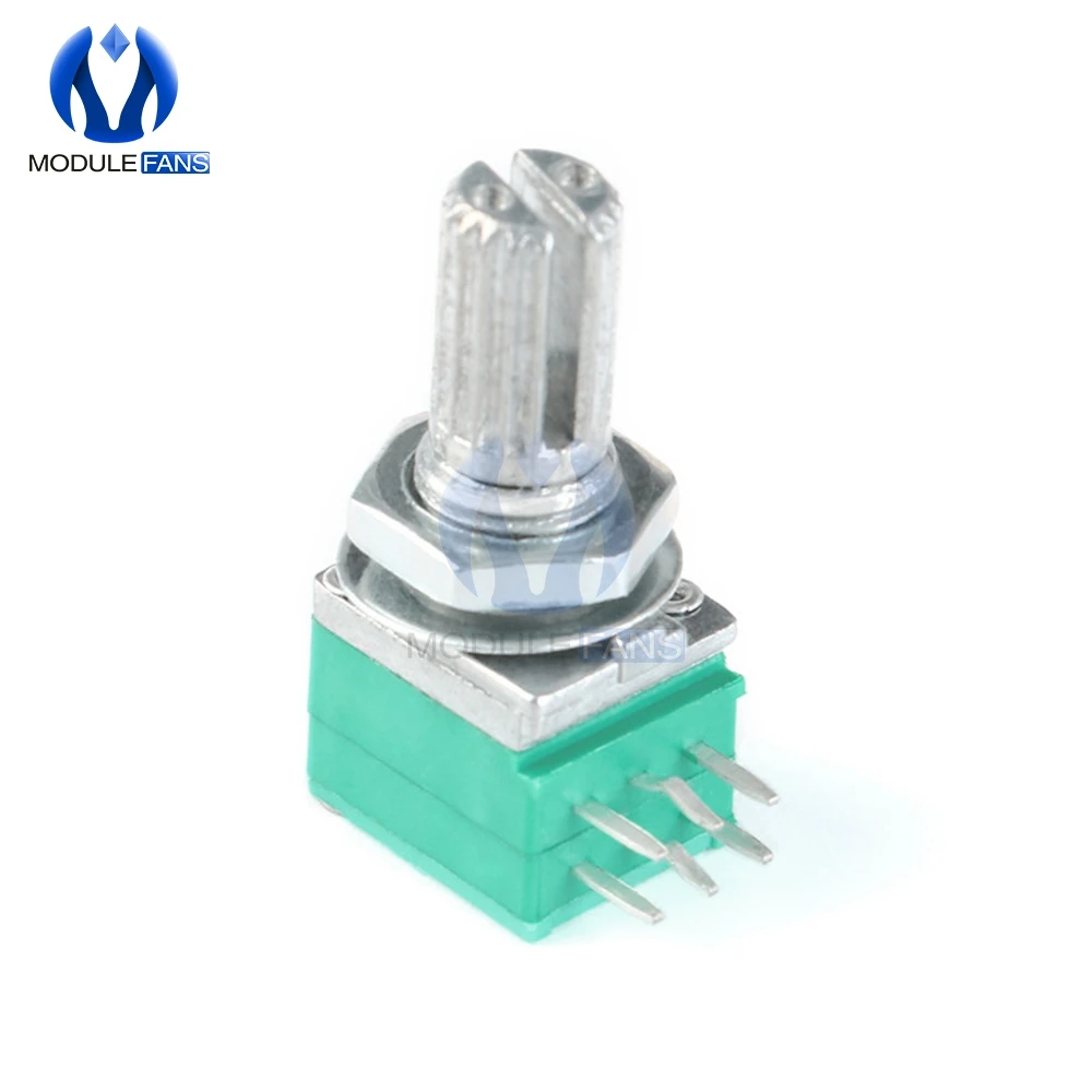 Вращающийся потенциометр 6 мм 5 шт. контактов P рифленый вал одиночный линейный