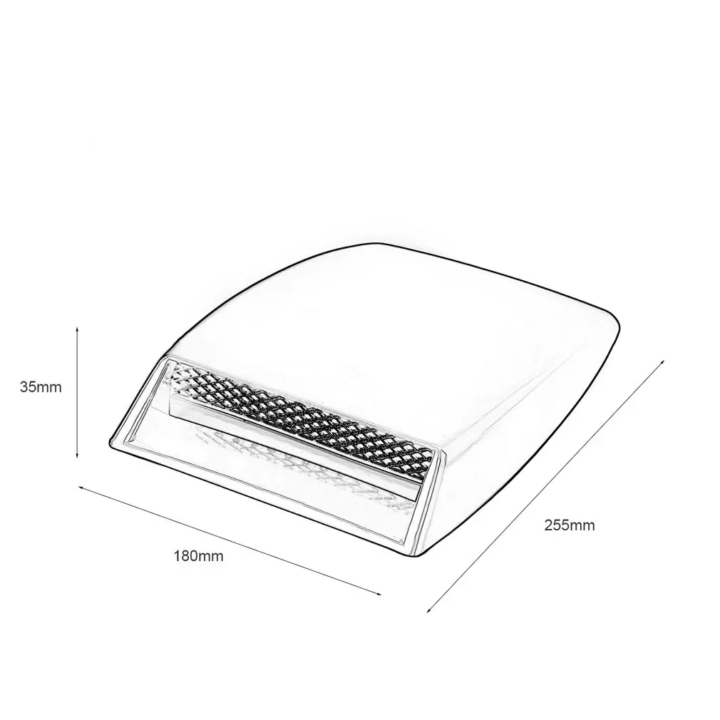 

Automobiles 2 Color car styling Universal Decorative Air Flow Intake Scoop Turbo Bonnet Vent Cover Hood carbon fibre/black HOT