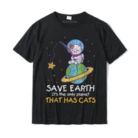 vintage save earth that has cat funny earth day cat lover t shirt t shirts for men summer tops tees high quality party cotton