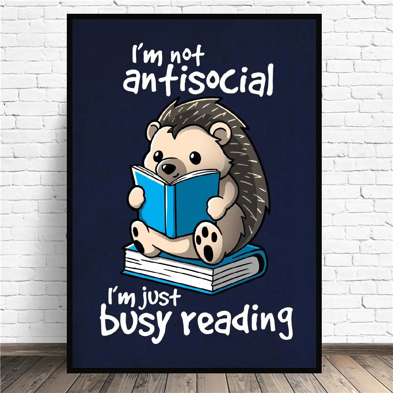 

Абстрактный художественный постер на холсте с изображением ежика, домашний декор, картина без рамки