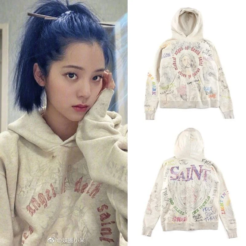 Женская винтажная толстовка с капюшоном и принтом в виде букв - купить по