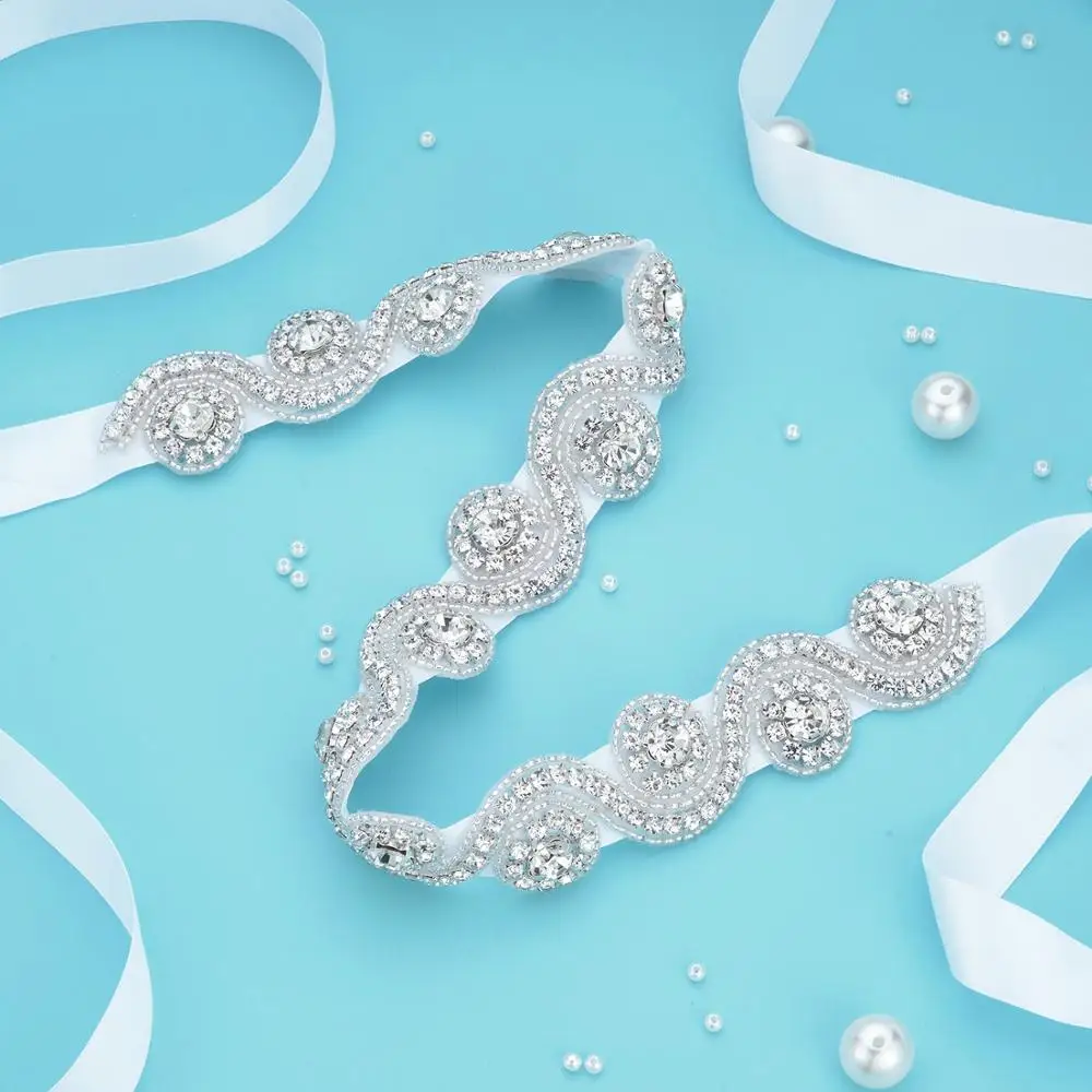 (1PC)Rhinestone Bridal belt wedding with crystal diamond dress accessories sash for WDD1056 | Свадьбы и торжества